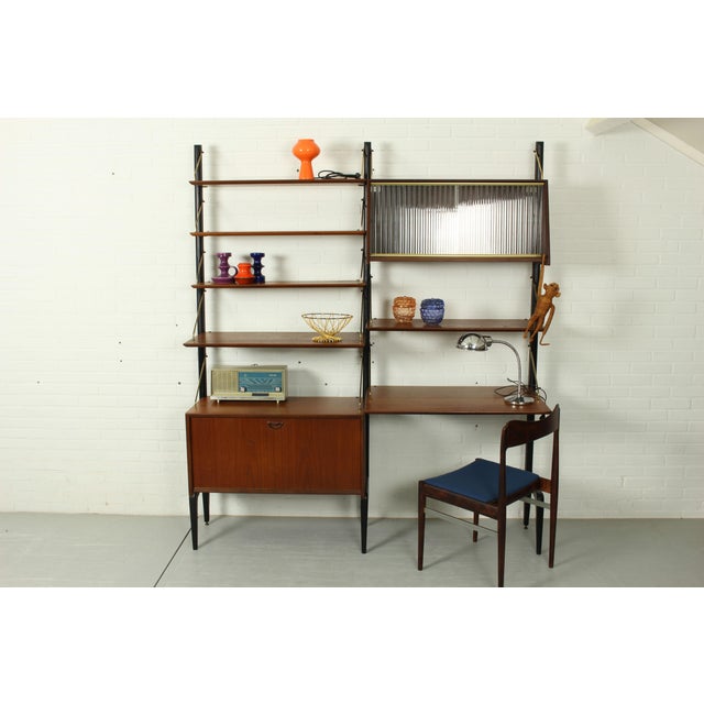 Teak Modular Wall System by Louis Van Teeffelen for Wébé, 1950s For Sale - Image 14 of 14