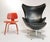 Mid 20th Century Arne Jacobsen Black Leather Egg Chair with Ottoman for Fritz Hansen For Sale In Oklahoma City - Image 6 of 15
