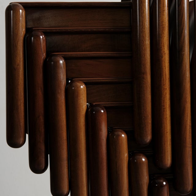 Vintage Model 122 Dining Chairs in Walnut by Vico Magistretti for Cassina, 1968, Set of 8 For Sale - Image 12 of 18