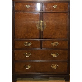 Drexel Heritage Asian Lacquer Armoire For Sale