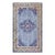 1820s Blue Classic Medallion Antique Chinese Ningxia 2' X 3'6'' Wool Carpet Rug For Sale
