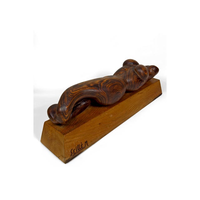 Brutalist Brutalist Sculpture of Female Body in Cedar and Oak by Seillé M, France, 1970s For Sale - Image 3 of 17