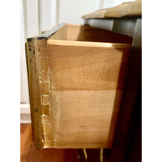 Bedroom Nightstand Chest Cherry Black Painted Vintage For Sale In Seattle - Image 6 of 9