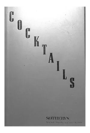 "Cocktails": Sotheby's Auction From Sept. 30, 1999