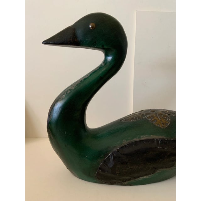 1960s 1960s Folk Art Goose Carving For Sale - Image 5 of 11