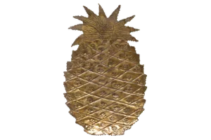Vintage Gold Lacquered Steel Pineapple Tray