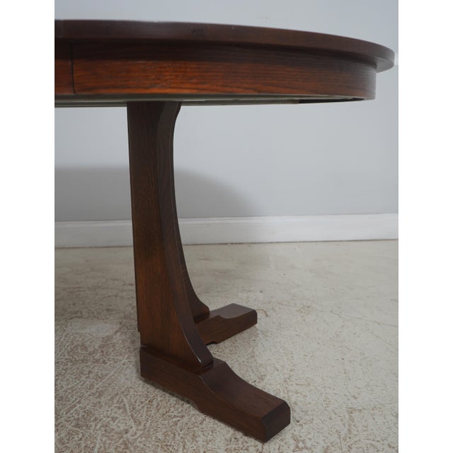 Stickley Mission Oak Round Dining Room Table For Sale - Image 14 of 18
