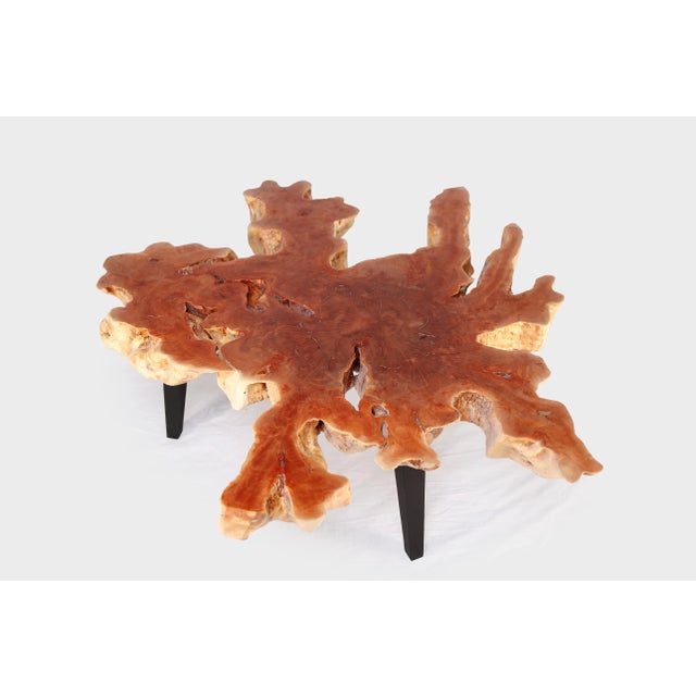 Contemporary Modern Lychee Living Edge Coffee Table 97 For Sale - Image 3 of 6