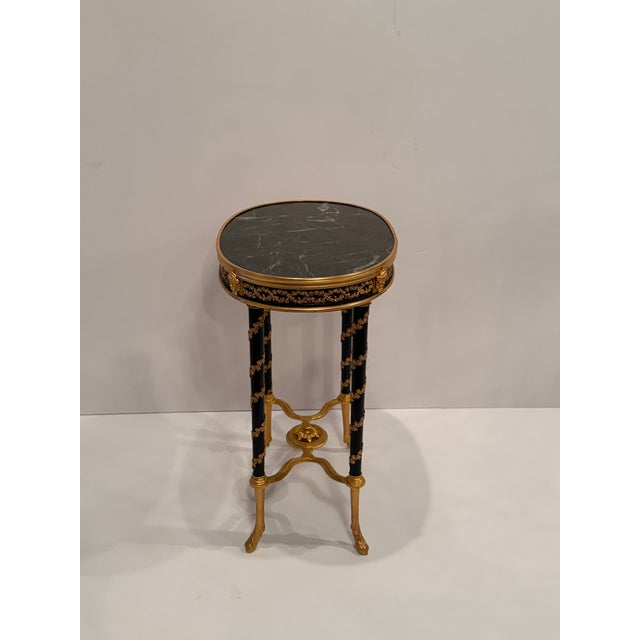 19th Century Bronze Mounted Gueridon Table With Marble Top For Sale - Image 11 of 13