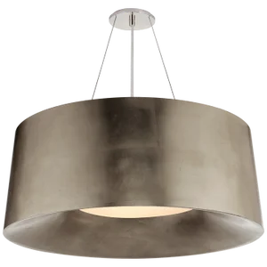 Barbara Barry for Visual Comfort Signature Halo Medium Hanging Shade in Burnished Silver Leaf