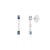 Natural Blue Sapphire Drop Earrings With Baguette Diamonds in 14k White Gold- A Pair For Sale In New York - Image 6 of 12