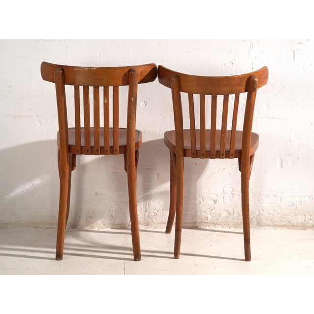 Brown Bentwood Chairs by Michael Thonet for Ton, Former Czechoslovakia, 1960s, Set of 2 For Sale - Image 8 of 14