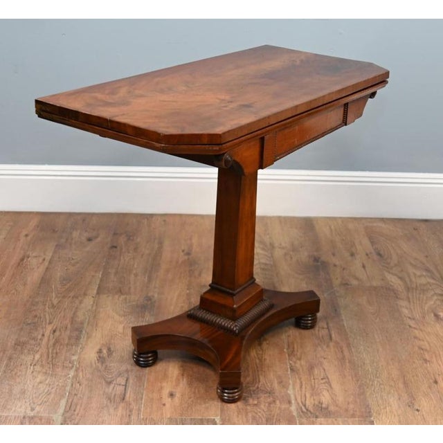 William IV Card Table in Mahogany, 1840 For Sale - Image 6 of 10