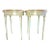 Pair of Paint Decorated Jansen Style Louis XVI End, Side or Bouilliotte Tables For Sale