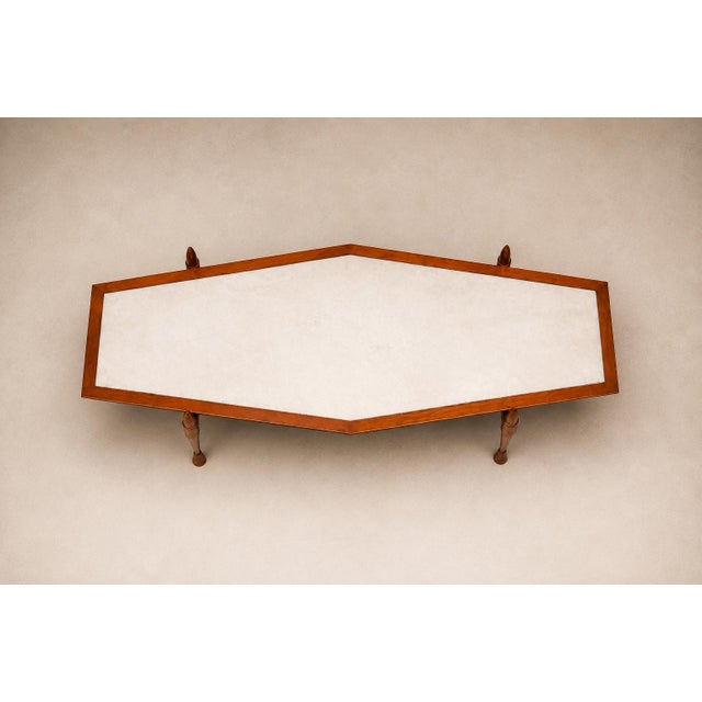 Brazilian Modern Coffee Table in Caviúna Wood and Marble by Bertomeu, Brazil, 1960s For Sale - Image 13 of 17
