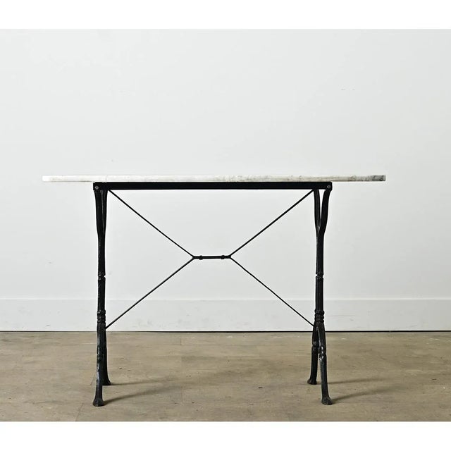 French19th Century Bistro Table With Marble Top For Sale - Image 4 of 10
