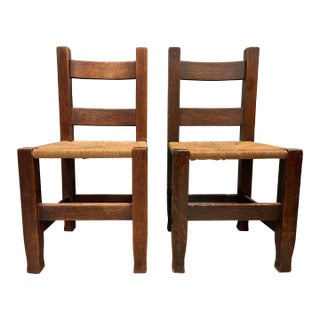 Pair of Original Bernard Maybeck, Mission, Arts & Crafts Chairs, Circa 1898 For Sale