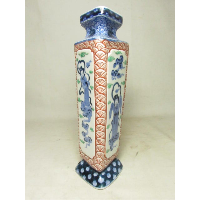 Imari Porcelain Japanese Imari Porcelain Vase For Sale - Image 4 of 12