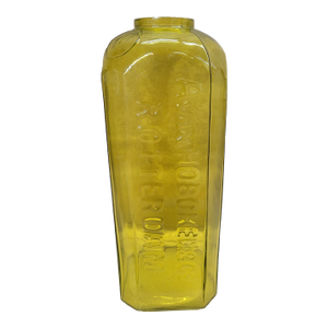 Antique 1860 Vaseline Glass Gin Bottle — A. Van Hoboken & Co., Rotterdam
