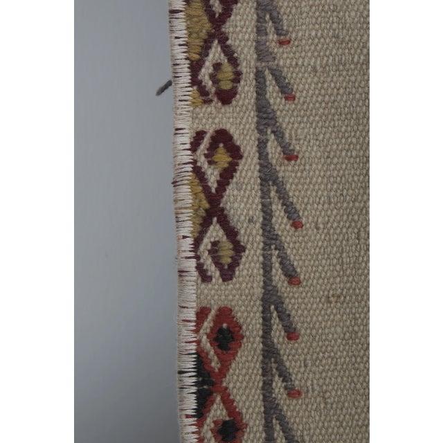 Vintage Embroided Turkish Stair Kilim Runner Rug 1'11'' X 13'8'' For Sale - Image 9 of 11