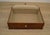 Beautiful leather display box. Book shape. Tan felt lining. Nickel clasp with magnet closure. 14.5 x 10.75 x 4.25
