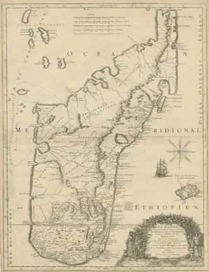 Antique Map of Madagascar by Mariette, 1670s