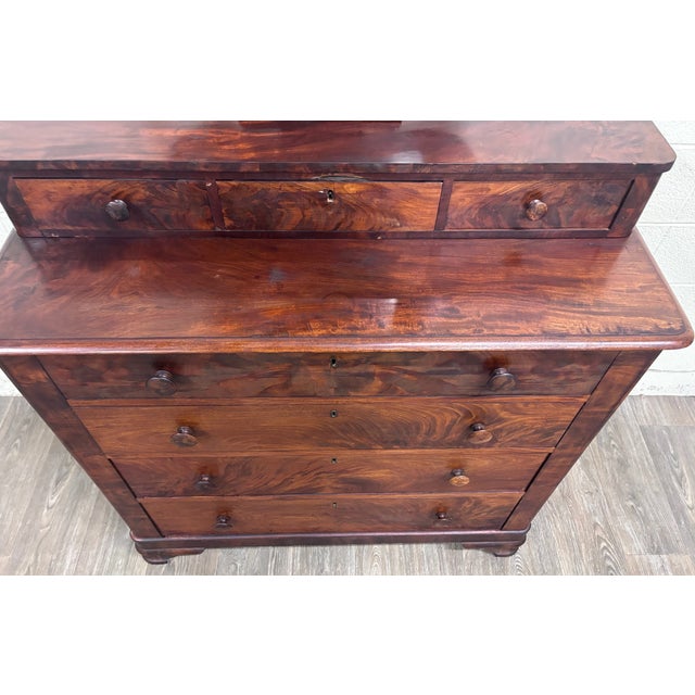 Mid 19th Century Antique Mid 1800s American Empire Chest of Drawers For Sale - Image 5 of 11