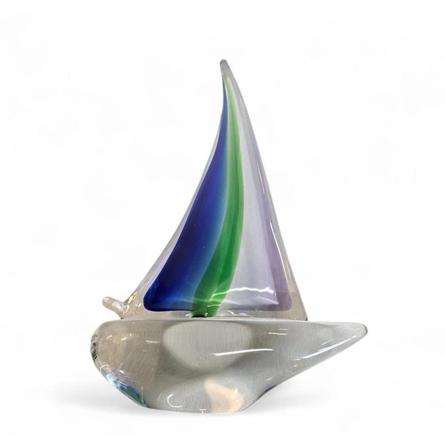 Murano Glass Sailing Boat, 1980s For Sale - Image 3 of 18