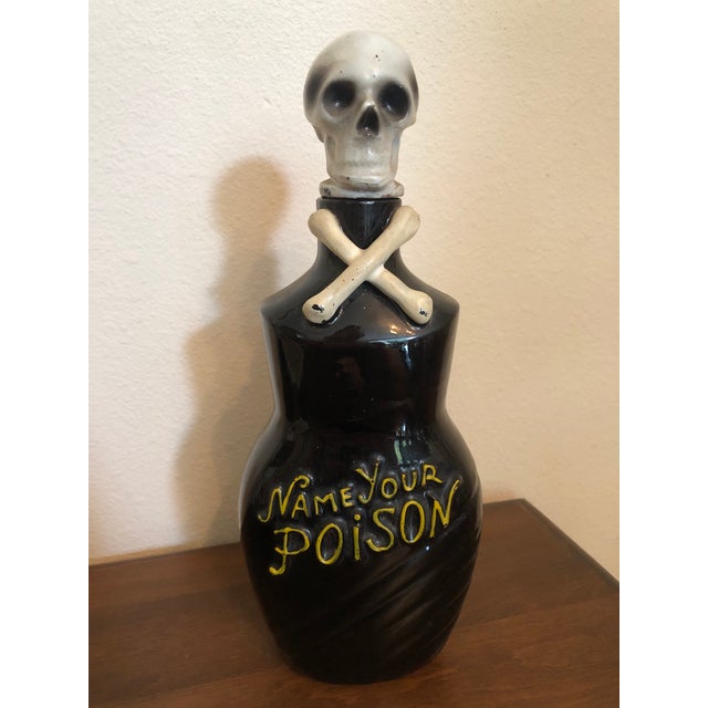 Name Your Poison Skull Crossbones Decanter Pirate Halloween For Sale In Fayetteville, AR - Image 6 of 12