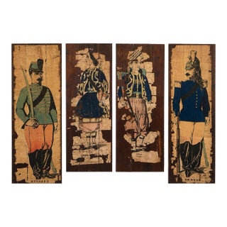 The Silent Guard: A Collection of 19th-Century French Military Panels For Sale
