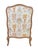 Wood Louis XV-Style French Provincial Fauteuil in Custom Ikat Upholstery For Sale - Image 7 of 18