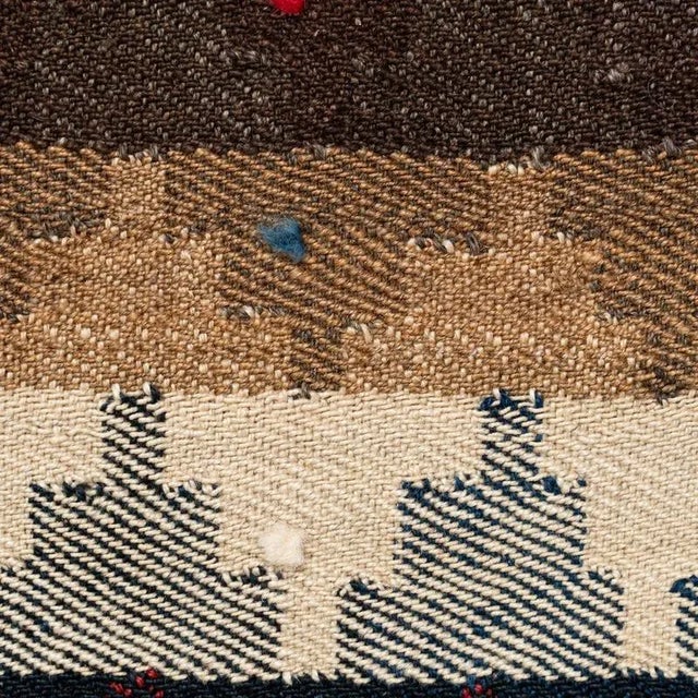 Handmade Red Geometric Wool Kilim Rug, 1980s For Sale - Image 6 of 9