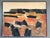 ABSTRACT HORIZON Size: 28.3 x 36 inches (including frame) Oil on canvas A mid-century modernist abstract landscape...