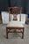 Late 20th Century 6 Late 20th Century Maitland Smith Chippendale Pierced Mahogany Dining Side Arm Chairs Silk Seats For Sale - Image 5 of 18
