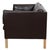 Model 2442 2-Seater Sofa in Brown Leather by Børge Mogensen for Fredericia, 1970s For Sale - Image 3 of 16