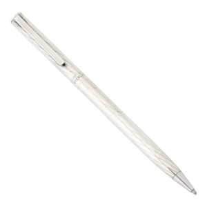 Modernist Twist Opening Sterling Silver Ballpoint Pen Signed Bergdorf Goodman