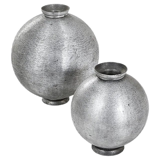 Aluminum Vessels by Lorenzo Burchchiellaro for Incussa, 1960s, Set of 2 For Sale