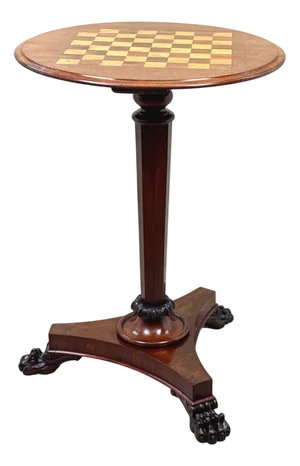 Chess Top Lamp Table, 1840s