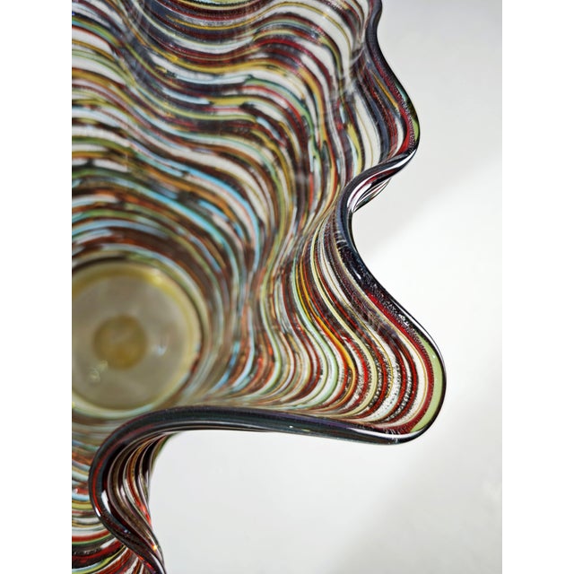 Mid-Century Modern Multicolored Murano Glass Vase by Enrico Cammozzo, Italy, 1980s For Sale - Image 17 of 18