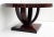 Art Deco Late 20th Century Art Deco Macassar Ebony Round Dining Center Table, Veneered Wood For Sale - Image 3 of 8