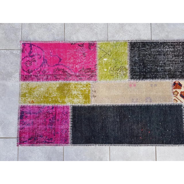 Textile Oushak Vintage Multicolour Runner For Sale - Image 7 of 10