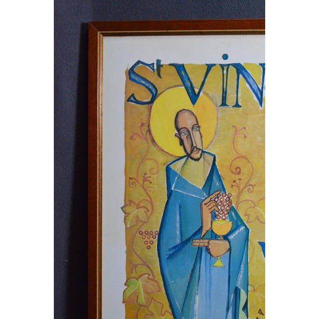 1981 Henri Vincenot Pommard Saint-Vincent Burgundy Wine Poster, Framed For Sale - Image 11 of 13