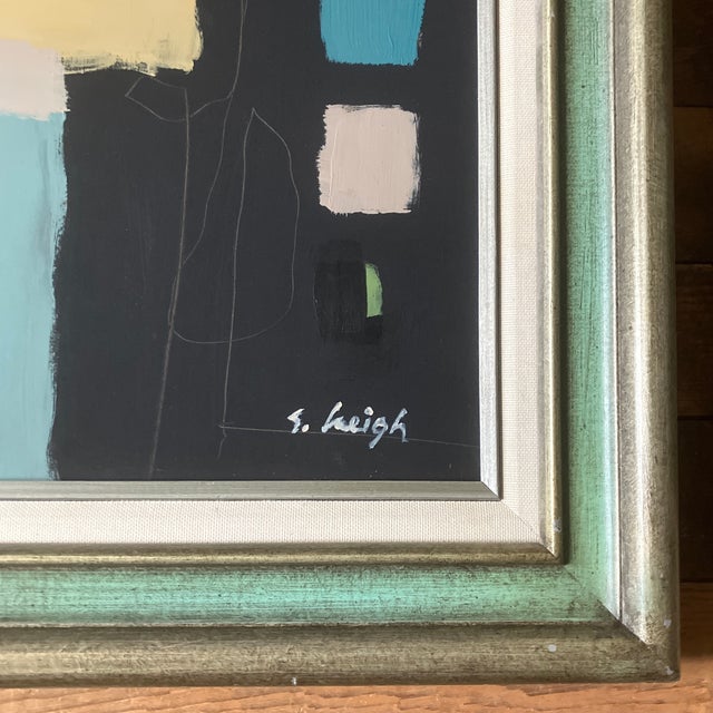 Abstract Contemporary Original Stephen Heigh Abstract Painting “Symphony Number 4 “ Vintage Frame For Sale - Image 3 of 6