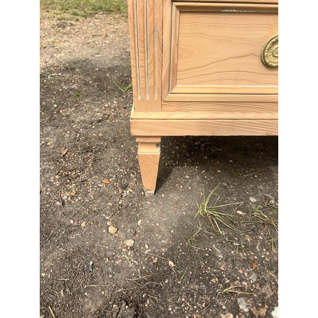 French 19th Century Louis XVI Bleached Walnut Chest of Drawers or Commode For Sale - Image 9 of 12