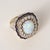 Victorian Vintage 14k Gold Opal and Diamond and Enamel Cocktail Ring, Size 4.25 For Sale - Image 3 of 8