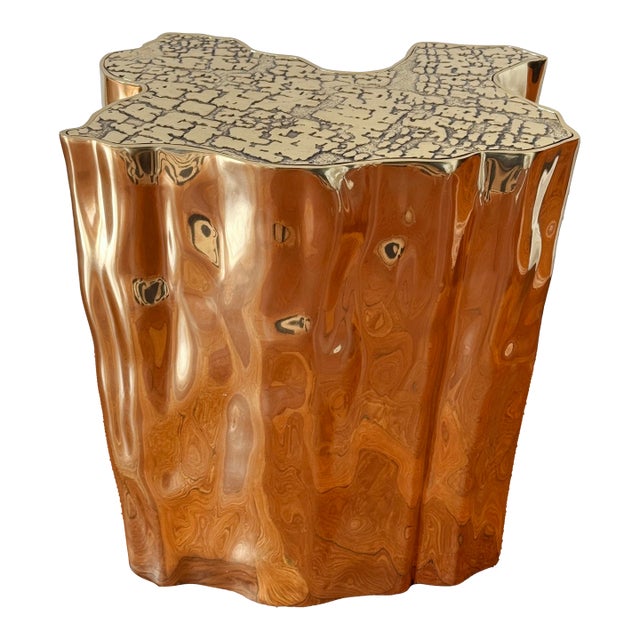 Boca Do Lobo Eden Side Table in Polished Cast Brass For Sale