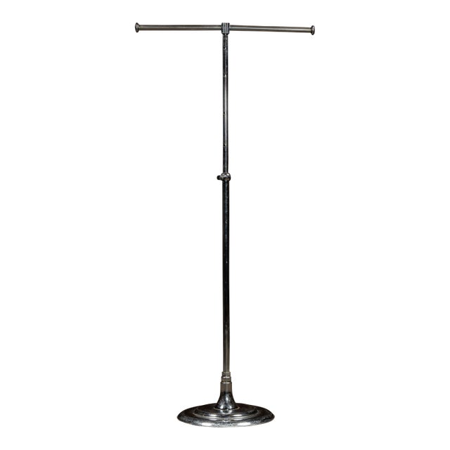 Vintage Art Deco Nickel-Plated Garment Rack For Sale