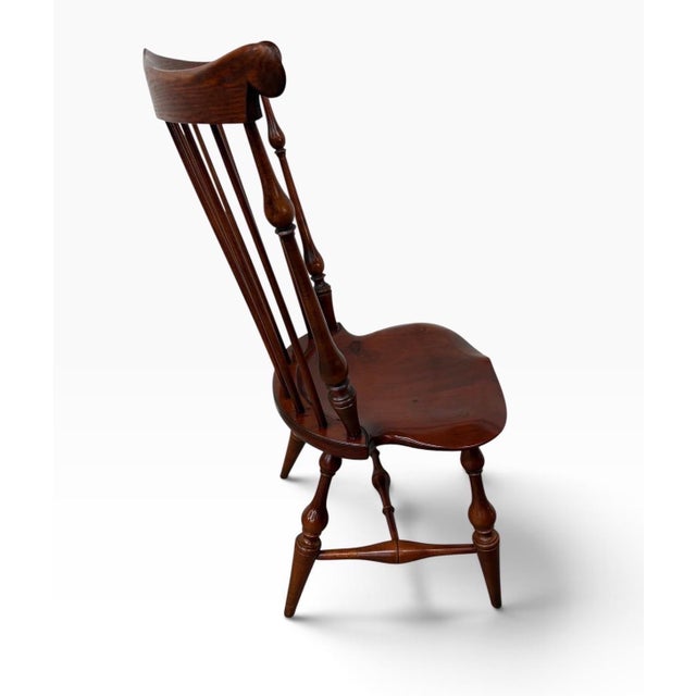 Vintage Dr Dimes Windsor Style Oak & Solid Cherry Dining Chairs - Set of 4 For Sale In Philadelphia - Image 6 of 11