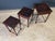 Antique Hand-Crafted Mahogany Nesting Tables With Leather Tops, 1910 For Sale - Image 15 of 17
