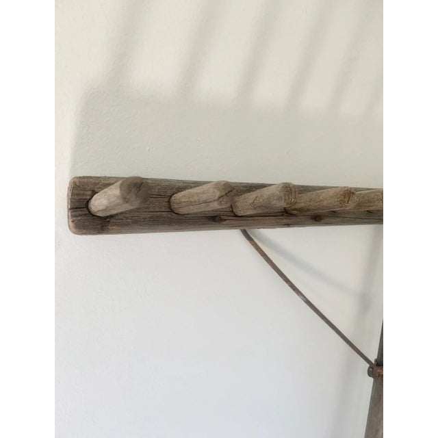 Cabin Early 20th Century Hay Rake on Custom Wall Mount For Sale - Image 3 of 11